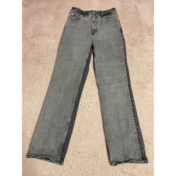 Abercrombie & Fitch Denim - Abercrombie & Fitch‎ The Ankle Straight  Ultra High Rise Black Size 25/0R Bin11